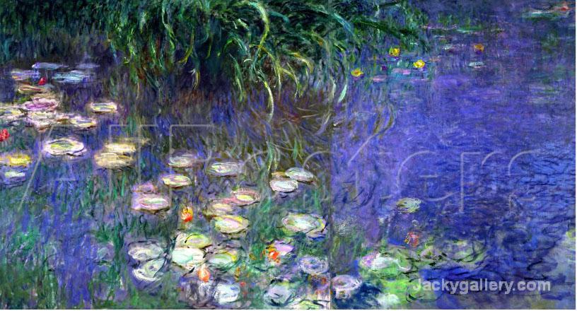 Waterlilies (Les Nympheas), Study of the Morning Water by Claude Monet paintings reproduction